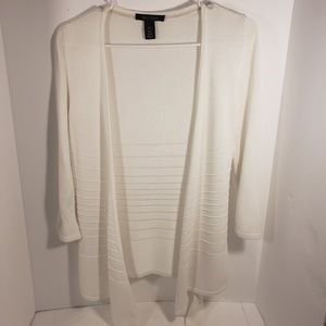White House Black Market Dressy White Cardigan XS